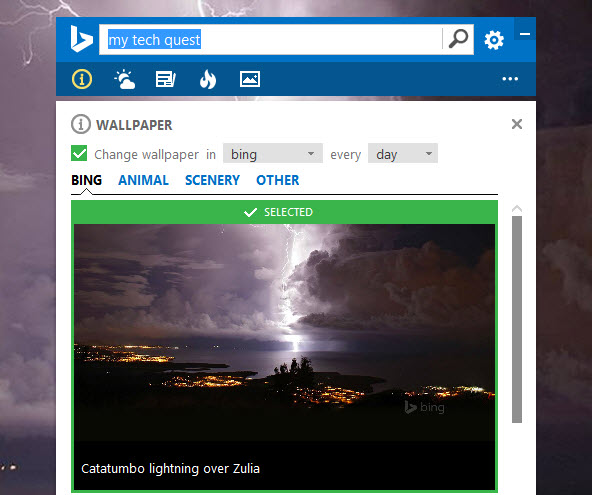 Set Bing daily image as Windows 10 wallpaper
