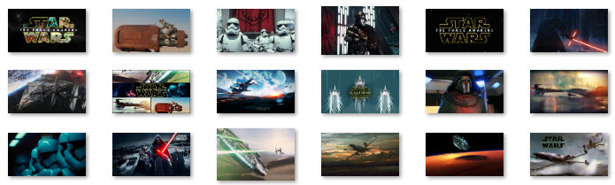 Star Wars Episode VII The Force Awakens theme pack collection