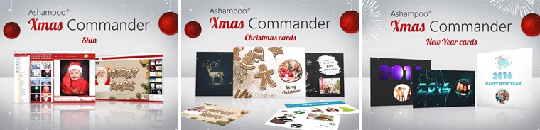 Ashampoo Photo Commander 12 Xmas Edition - Christmas Skin, Christmas Cards and New Year Cards