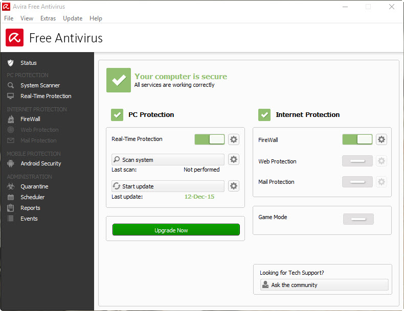 Avira Free Antivirus 2016