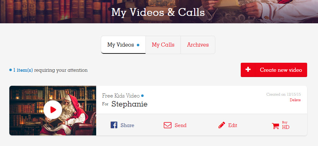 Create Personalized Santa Video Messages for free