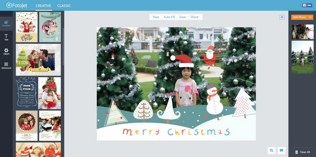 Create and Send Free Personalized Christmas Cards with Fotojet