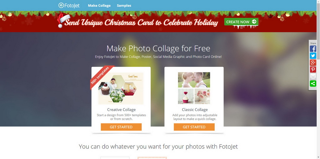 Create and Send Free Personalized Christmas Cards with Fotojet