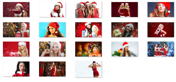 Windows 10 Christmas Theme - Christmas Girls Theme Collection
