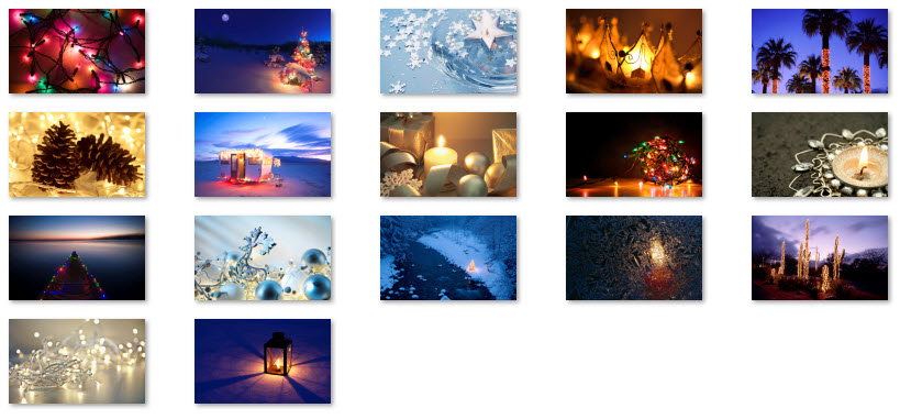 Windows 10 Christmas Theme - Holiday Lights Theme Collection