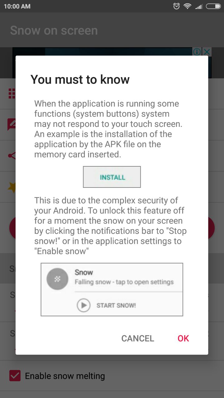 Falling Snow Effect on Android - Snow on Screen