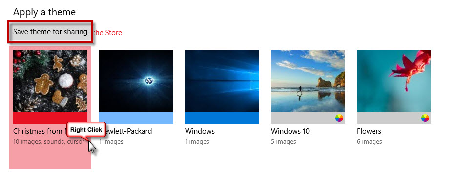 Create Own Windows 10 Christmas Theme