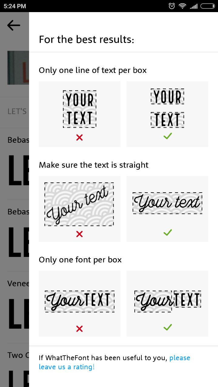 Use Camera to Identify Fonts with WhatTheFont Android App