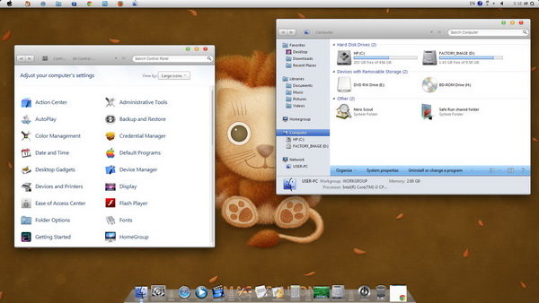 mac os x lion theme for windows 7 64 bit