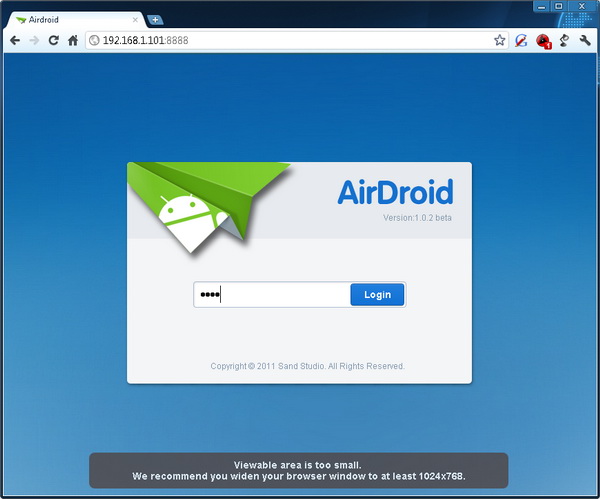 airdroid desktop app restore widget