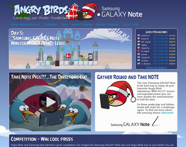 Samsung Galaxy Note Winter Wonderland Contest