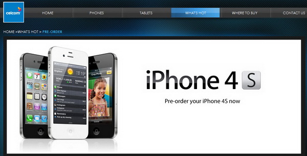 iPhone 4S Pre-Order at Celcom Malaysia