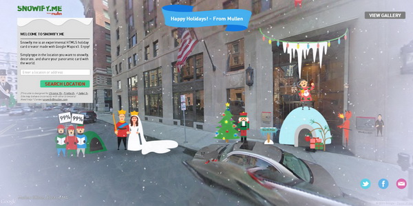 Create HTML5 Holiday Card with Snowify