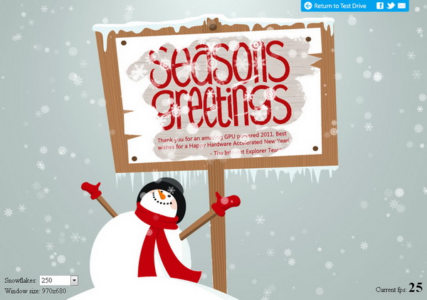 Microsoft Let it Snow HTML5 Demo Page