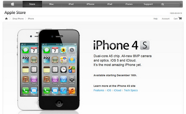 Unlocked iPhone 4S Available at Apple Store Malaysia