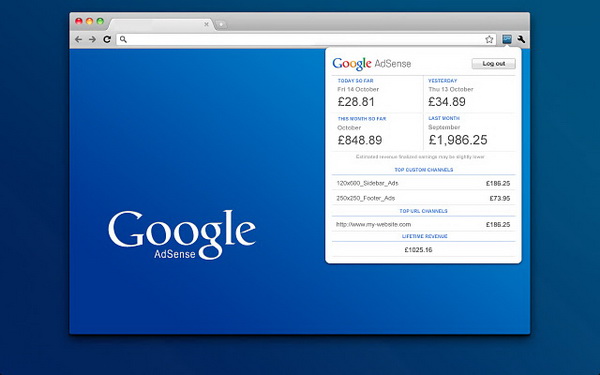 Quickly Check Adsense Earning in Google Chrome