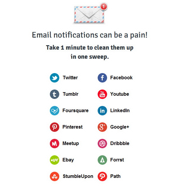 Get Rid of Email Notifications from Social Sites