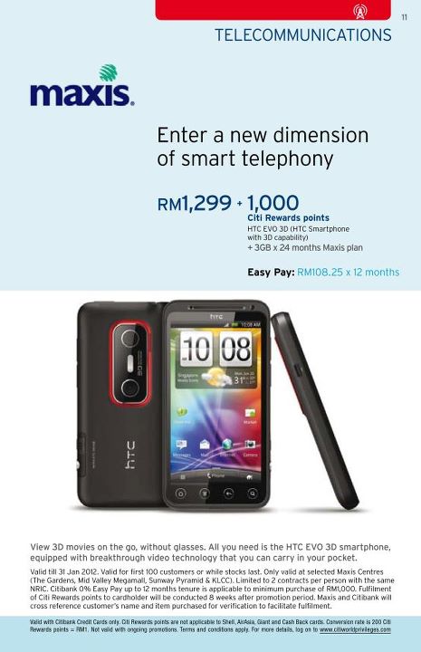 Maxis HTC EVO 3D Promo