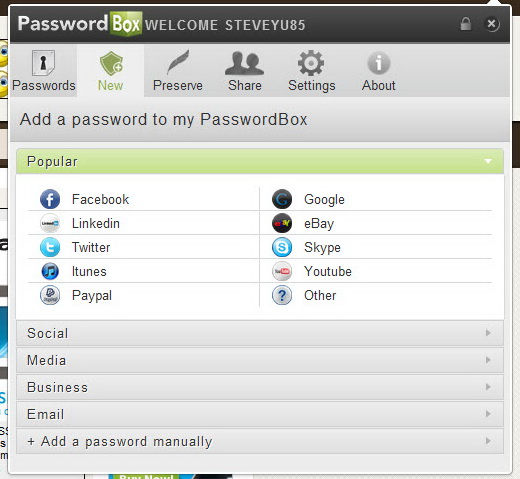 Online Password Manager for Chrome