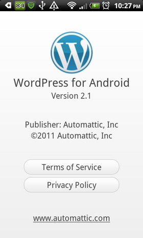 Wordpress for Android 2.1 Beta