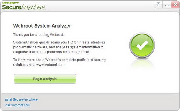 Webroot System Analyzer - Scan Your Windows Security and Hardware