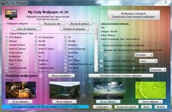 Automatic Wallpaper Downloader and Changer