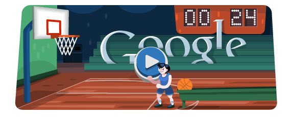 Basketball 2012 - Google Interactive Doodle for London 2012 Olympics