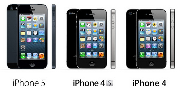Compare iPhone 5 with iPhone 4S and iPhone 4