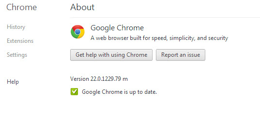 Google Chrome 22 Stable