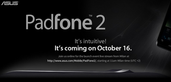 ASUS Padfone 2 Launch Event Live Streaming from Milan