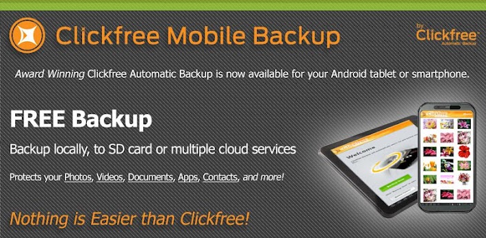 Backup Android Data with Clickfree Mobile Backup