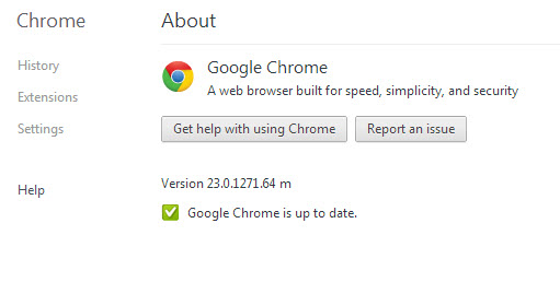 Google Chrome 23 Stable