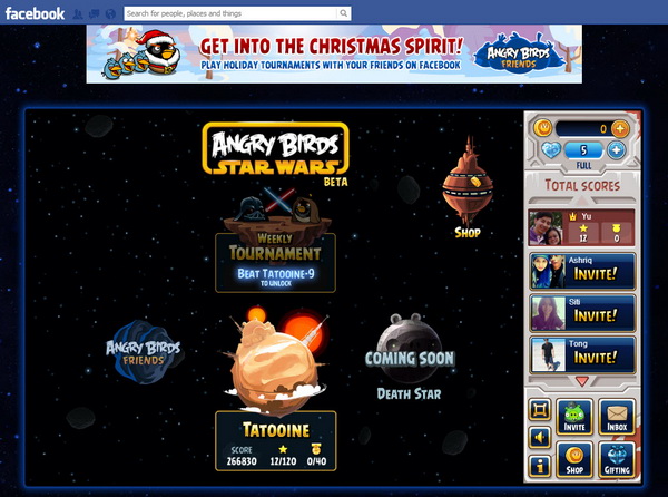 Angry Birds Star Wars for Facebook