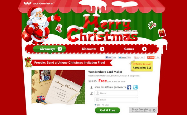 Free Wondershare Card Maker for Christmas