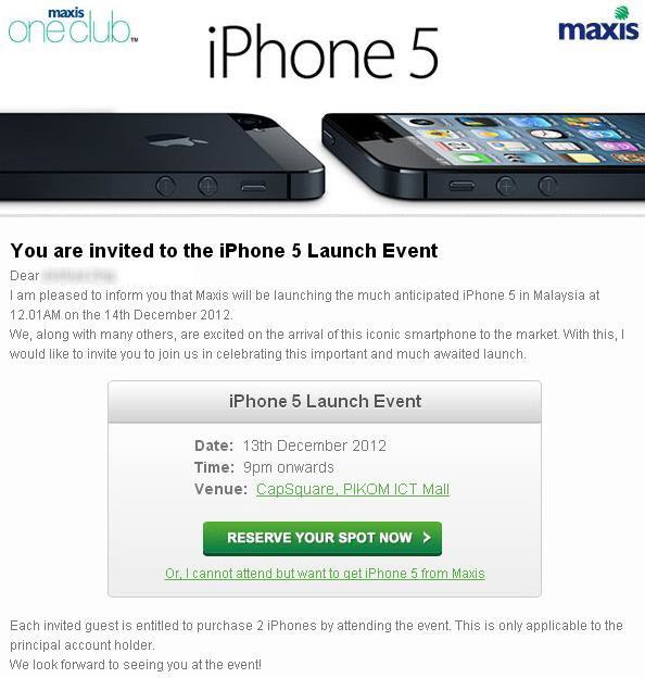 Maxis iPhone 5 Launch Event