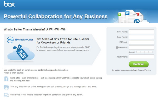 50GB Box Cloud Storage Free for Life