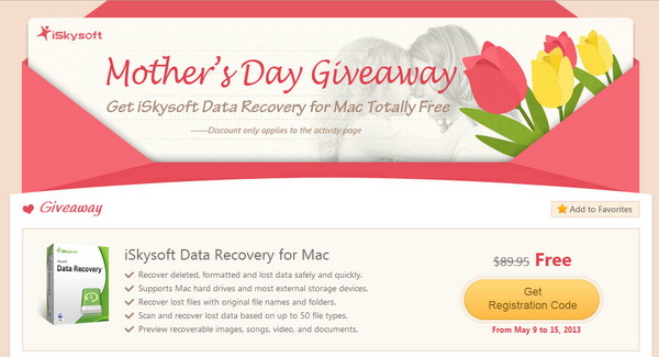 iSkysoft Data Recovery for Mac for free