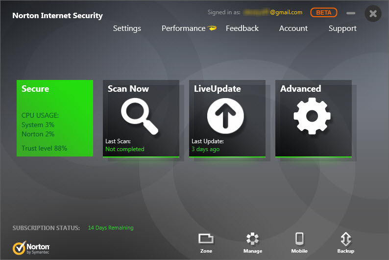 Norton Internet Security 21-Beta