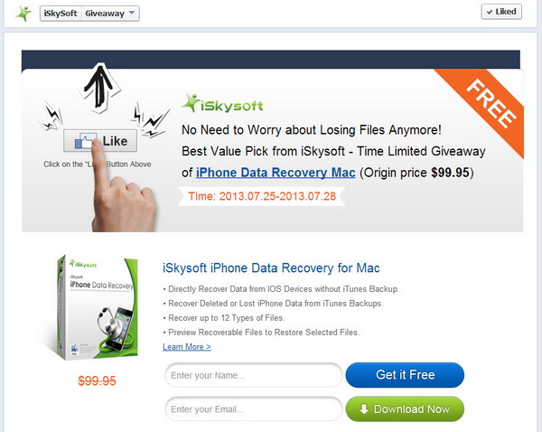 iSkySoft iPhone Data Recovery License Giveaway