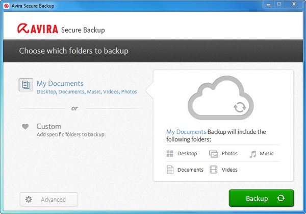 Avira Secure Backup