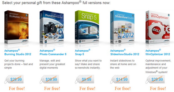 Ashampoo Summer 2013 Software Giveaway