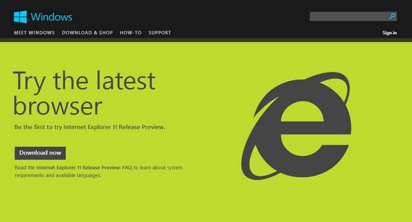 Internet Explorer 11 Release Preview for Windows 7