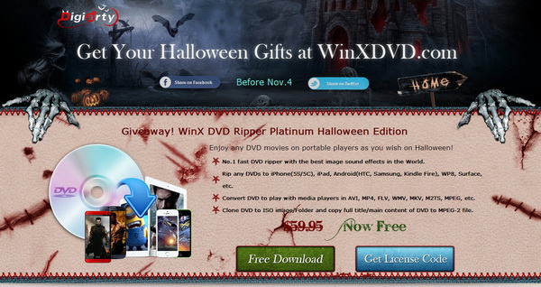 WinX DVD Ripper Platinum Halloween Edition - Free Download