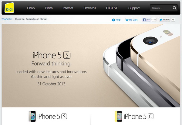 Registration of Interest - iPhone 5S and 5C