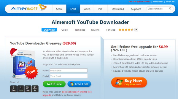 Aimersoft Youtube Downloader Giveaway