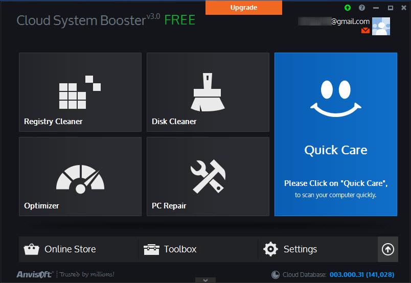 Cloud System Booster v3.0 - Main Interface