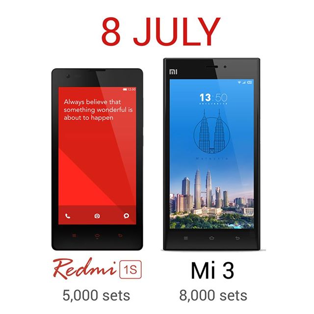 Xiaomi Redmi 1S Malaysia 8 July Sale