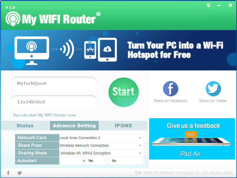 My WIFI Router - Share Wifi for Free
