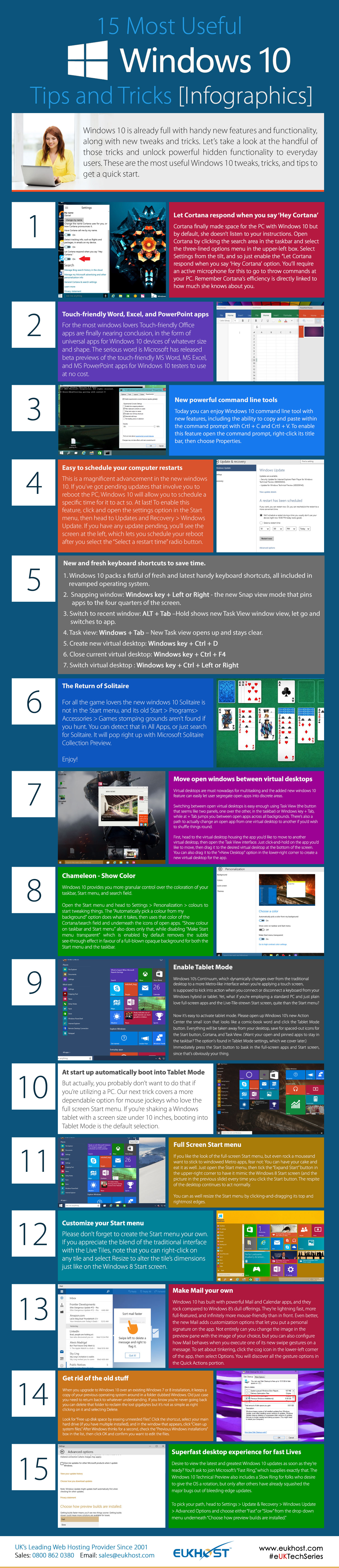 15 Most Useful Windows 10 Tips and Trick [Infographic]
