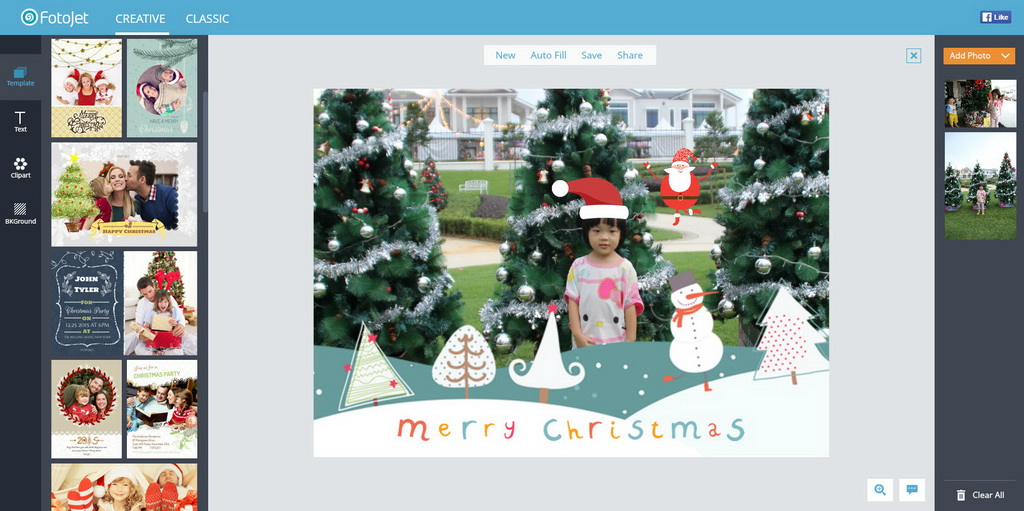 Create and Send Personalized Christmas Cards with Fotojet